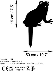 Frog fém kerti dísztárgy, 34×22 cm – TR565TNL1278