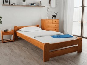 Emily ágy 90x200 cm, égerfa Ágyrács: Léces ágyrács, Matrac: Deluxe 10 cm matrac