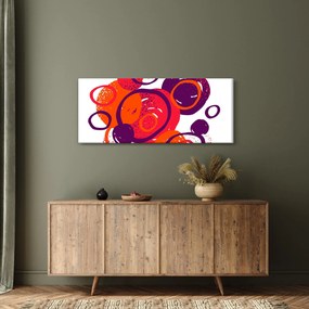 Kép - Motívum körökkel meleg színekben (120x50 cm)