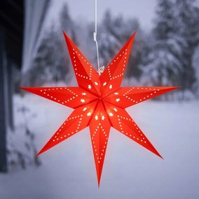 Karácsonyi Lámpa Piros Csillag 3D 55 CM Elektromos Európai Dugó
