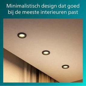 Philips - 5 darabos PERIDOT beépíthető lámpatest 1xGU10/7W/230V, fekete