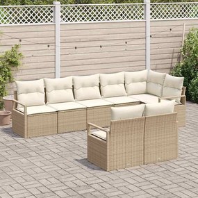 Kerti Kanapé Szett párnával tárolóval 8 pcs Beige és krém