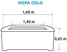 Felfújható pezsgőfürdő Marimex MSPA OSLO fix szerkezettel