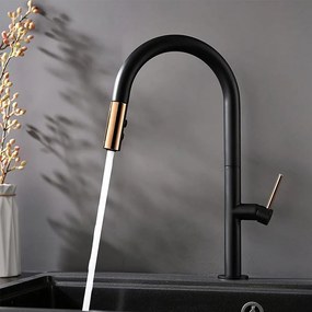 REA APOLLO Black/Rose Gold mosogató csaptelep