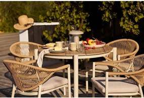 Szürkésbézs kőedény tányér készlet 4 db-os ø 21 cm Viola – House Nordic