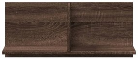barna tölgy színű szerelt fa fali szekrény 70 x 16,5 x 30 cm