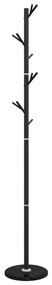 fekete porszórt vas ruhafogas 175 cm