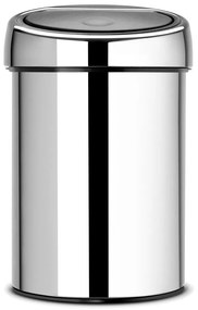 Fényes ezüstszínű acél érintésre nyíló szemetes 3 l Touch Bin – Brabantia