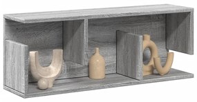szürke sonoma színű szerelt fa faliszekrény 80 x 20 x 30 cm