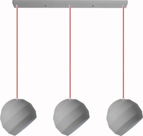 Mennyezeti lámpa Hármas Stílus Szürke Fém