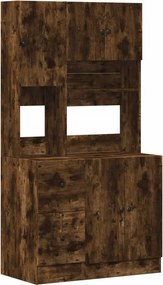 vidaXL füstös tölgy színű szerelt fa konyhaszekrény 95 x 50 x 180 cm