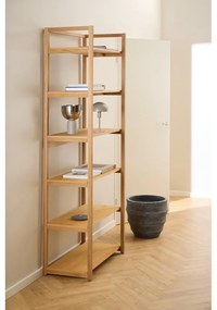 Natúr színű könyvespolc tölgyfa dekorral 80x199x40 cm Ludza – Actona