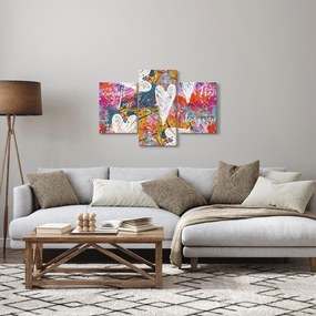 Kép - szív egy absztrakt háttérben (90x60 cm)