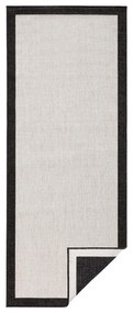 Panama fekete-krémszínű kültéri szőnyeg, 80 x 350 cm - NORTHRUGS