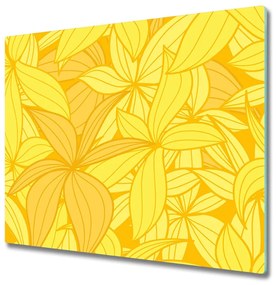 Üveg vágódeszka Sárga virágok háttér 60x52 cm