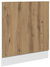 kézműves tölgy szerelt fa mosogatógép-panel 60 x 1,5 x 67 cm