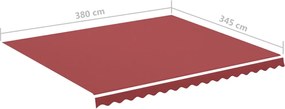 Burgundi vörös csere napellenző ponyva 4 x 3,5 m