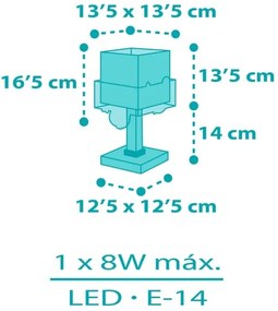 Dalber 63311 - Gyereklámpa HAPPY JUNGLE 1xE14/8W/230V