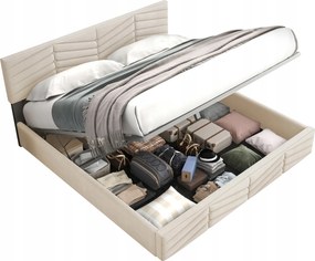 Kárpitozott ágy franciaágy, ágy hidraulikus funkcióval 160x200cm