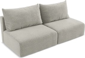 Világosszürke kinyitható-tárolóhelyes kanapé 216 cm Kalena – Makamii