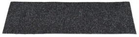 15 db fekete négyszögletes öntapadó lépcsőszőnyeg 60 x 25 cm