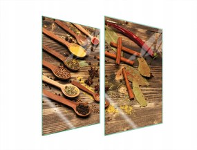 Üveg Konyhai Védőlap 2x35x52 Fűszerek Edzett Üveg