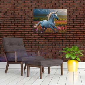 Üveg kép - Egyszarvú (70x50 cm)