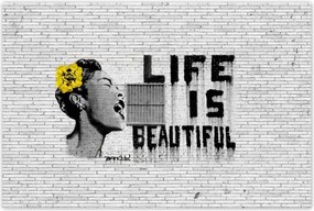 Poszterek 120x80 Banksy Life is beautiful