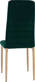 Szék, smaragd Velvet szövet/tölgy, COLETA NOVA