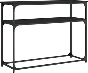 vidaXL fekete szerelt fa tálalóasztal 100x35,5x75 cm