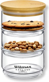 Wilmax dió cukorka keksz tároló tégely 3 szintes 20cm