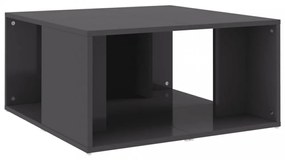 4 db magasfényű szürke szerelt fa dohányzóasztal 33x33x33 cm