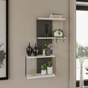 Destan fali polc, fehér, 65 cm