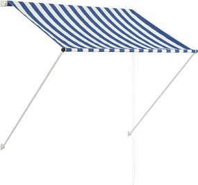 vidaXL feltekerhető kék és fehér napellenző 100 x 150 cm