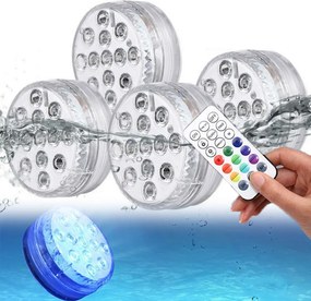 4 Db Merülő Medence Lámpa Led Lámpa Távirányítóval