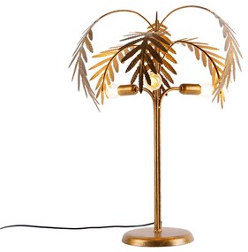 Art Deco asztali lámpa arany 3-lámpás - Botanica