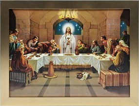 Vászonkép 35x45 Utolsó Vacsora Arany Keret