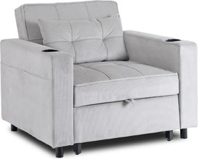 Dönthető fotel szürke kord kárpittal – SOLOR