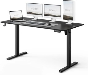 Állítható magasságú íróasztal Nojo Light 140 cm x 60 cm fekete