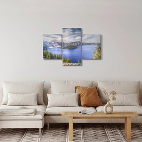Kép egy hegyi tóról (90x60 cm)