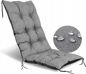Kerti párna 50x50x80 cm kerti székhez Pad Vízálló Szürke