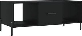 vidaXL fekete szerelt fa dohányzóasztal 102 x 50 x 40 cm