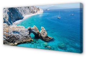 Canvas képek Görögország Strand tenger partján 100x50 cm