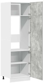 betonszürke forgácslap szekrény hűtőhöz 60 x 57 x 207 cm