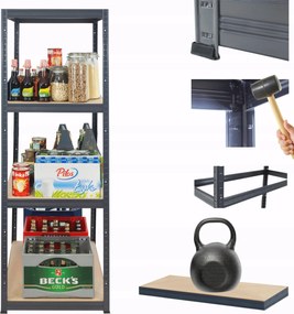 Helios Prémium fém garázstároló állvány 180x45x45cm 4Px175kg