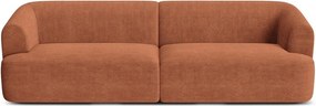 Terrakotta színű kordbársony kanapé 255 cm Campi – Cosmopolitan Design