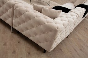 Design sarokkanapé Rococo ecru - jobb