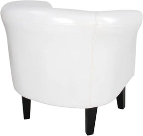 MIADOMODO Fotel Chesterfield 70 x 71 x 58 cm fehér