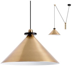 Redo 01-1545 - Csillár zsinóron KALIMBA 1xE27/42W/230V átm. 42 cm pók bronz