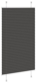pliszírozott redőny fekete 70x150 cm szövetszélesség 69,4 cm